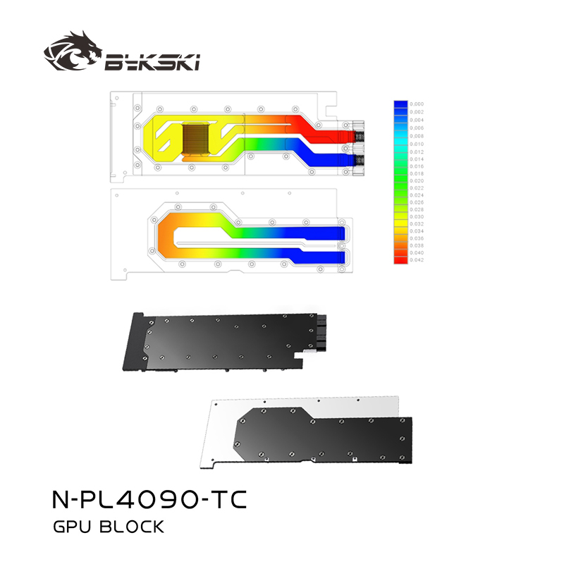 Rtx 4090 Water Block - Bykski N-PL4090-TC GPU Aktif Arka Plaka