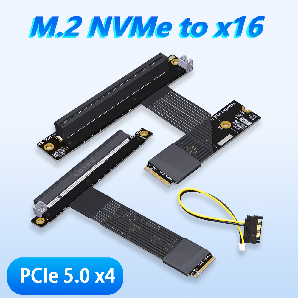 Pcie 5.0 Gpu Riser Cable - ADT-LINK M.2 NGFF NVMe - PCIe