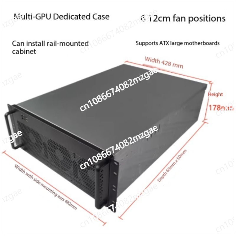 Server Gpu Chassis 4U - 4U çoklu grafik kartı kasası 6/8