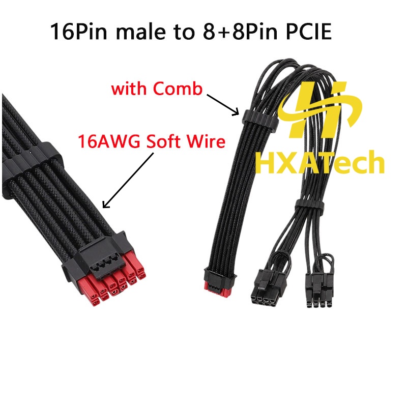 HXATech-Renkli 12VHPWR - Çift  - Dual 8Pin To 16Pin 12Vhpwr Cable incelemesi ve fiyatı