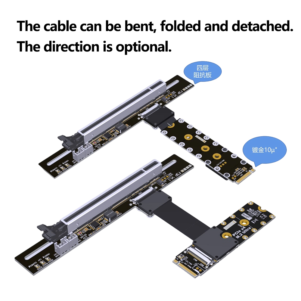 PCIe 5.0 X16 - M.2 NVMe Key M  - Pcie 5.0 Gpu Riser Cable incelemesi ve fiyatı
